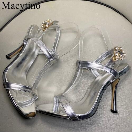 Shoes Woman 2020 Summer Womens sandal fashion female High Heel sandals Gold T strap Patent leather women high heels