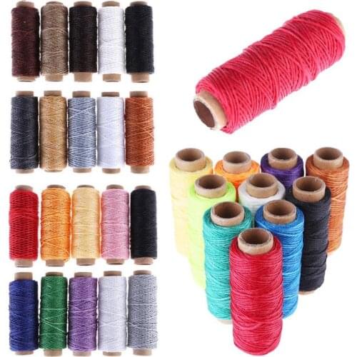 10Pcs 50Meters Multicolor Sewing Thread Polyester Cord Waxed Thread for DIY Tool Hand Stitching Thread