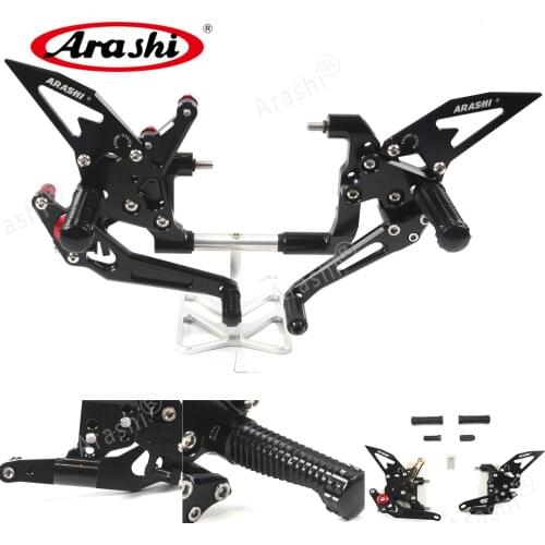 Arashi 1 Set For DUCATI Panigale 1199 2012 2013 2014 2015 2016 2017 CNC Rider Adjustable Footrest Foot Pegs Rearset Black