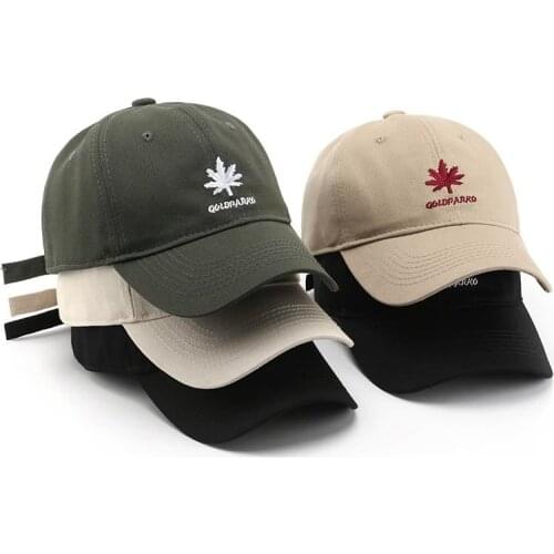 Men Leaves Embroidered Baseball Caps Women Snapback Adjust Hat Hip-Hop Trucker Unisex Seasons Outdoor Sport Cotton Sun Hat