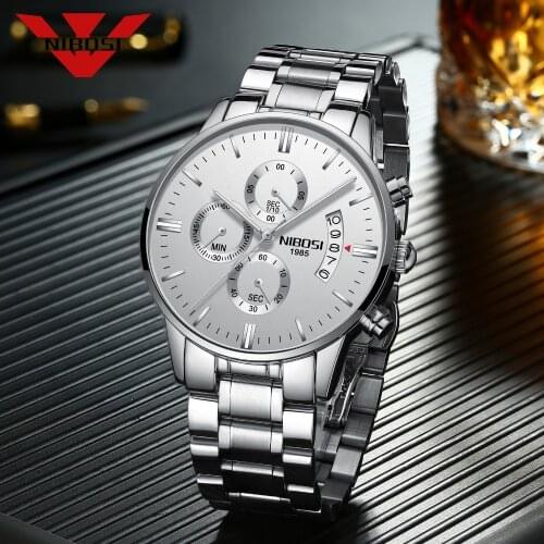 NIBOSI Watch Men Top Luxury Brand Sport Watches Men Fashion Casual Quartz Wristwatches Male Military Clock Relogio Masculino