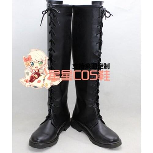 Hakuoki Black Adult Long Cosplay Shoes Boots X002
