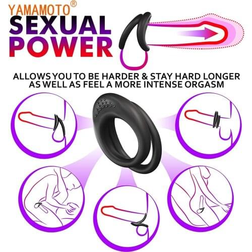 Penis Erections Time Delay Cock Ring Clitoris Stimulator Penis Ring Erotic Sex Toys For Couple