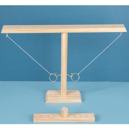 Ring Toss Game Party Toys Drinking Game Toy Wooden Ring Toss Hooks Fast-paced Interactive Game For Bars Home