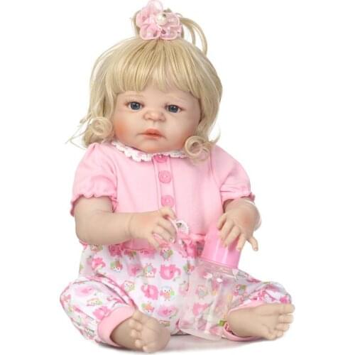Full silicone body reborn dolls soft vinyl toy 56cm Christmas Gifts Brinquedos newborn Educational toys for childrens new year