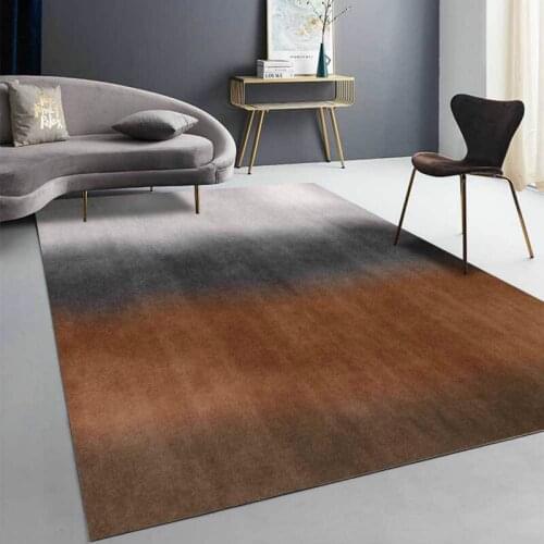 Fashion Modern Brown Yellow Gray Gradient Stitching Kitchen Living Room Bedroom Bedside Carpet Floor Mat Customization