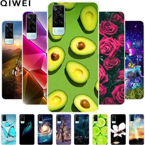 Soft TPU Case For Vivo Y31 2021 Case Flowers Cute Silicone Cover For Vivo V2036 Phone Cases For Vivo Y 31 2021 6.58'' Coque