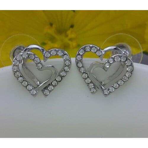 N925 - earrings for female girls. Real! - N925 Silver color Jewelry Accessories Earrings / Stud Earrings