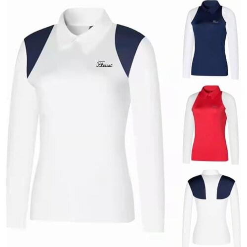 New golf long sleeve T-shirt womens outdoor sports top autumn winter polo shirt breathable slim golf shirt