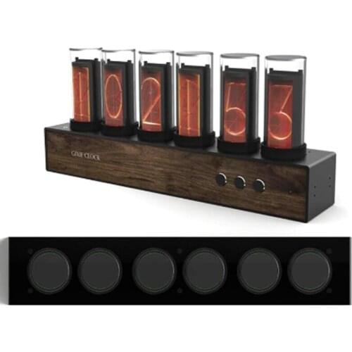 High quality Gixie Glow light analog Tube Clock Retro LED Color change Clock Change Creative Home Clock