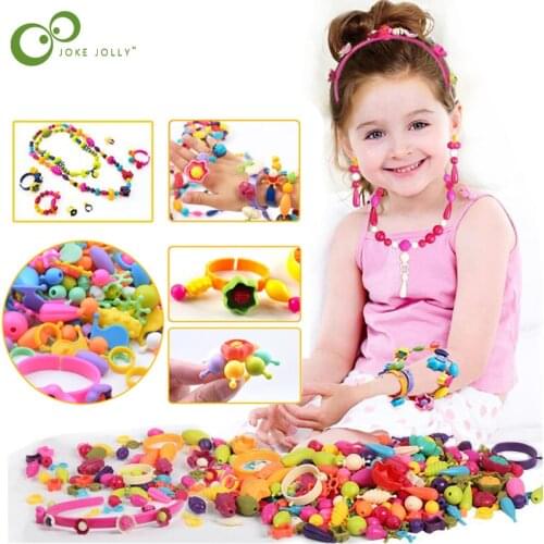 Pop Beads Toys Creativel Arts Crafts For Kids Bracelet Snap Together Jewelry Fashion Kit Educational Toy Gifts For Children GYH