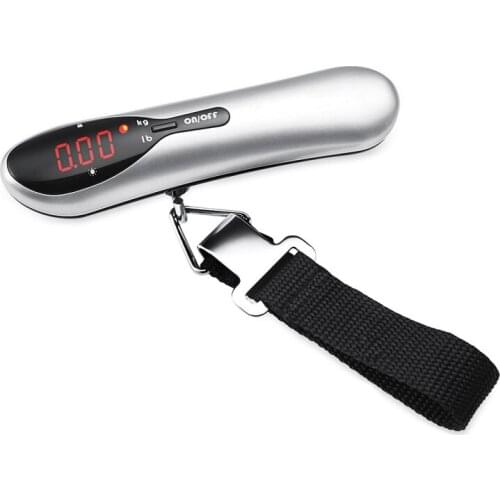 Hand Held Suitcase scales 50kg/110lb Pocket Mini Luggage Scale for Travel Fishing Hanging Steelyard Scale