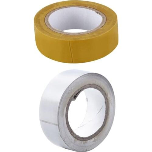 PPYY-2pcs 19mmx10M Duck Duct Waterproof Tape - White & Yellow