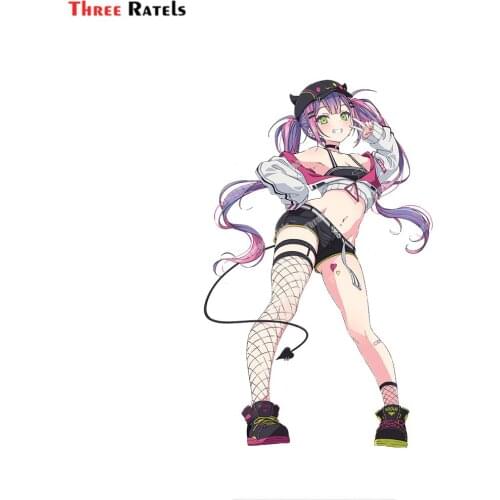 Three Ratels D148 Tokoyami Towa Render Stickers For Car Door Decor Auto Accessories Bumper Fuel Tank Cap Decals