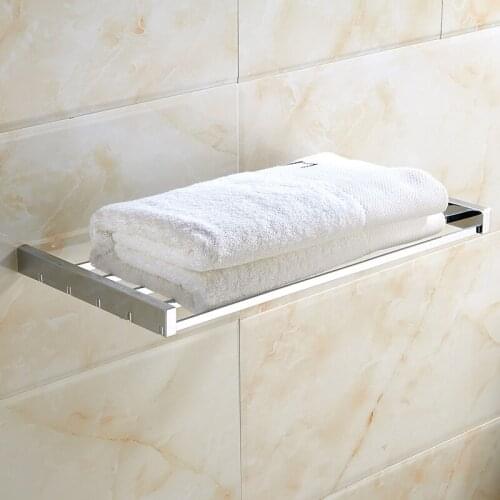 Vidric bathroom full copper silver square simplicity single layer towel rack / towel rack bathroom hardware accessories