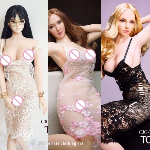 CJG-W033 1/6 Scale Sexy Female Figure Accessory Nightdress Sexy Lace Dress Clothes Model for 12 inches Action Figure