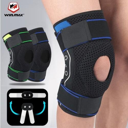 1 PCS Elastic Open Patella Adjustable Basketball Mountaineering Kneepad Sports Safety Knee Bandage Protector Support Pad Brace