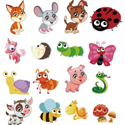 COSBILL Lovely Animals Small 1 Pieces/Lot Patches For Kid Clothing Diy Washable Jeans Hoodies Iron-On Transfer Accessory Y-164