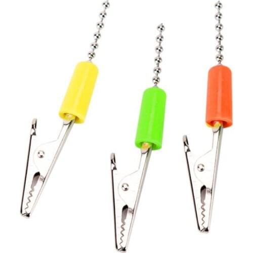 10pcs Dental Bib Clips Stainless Steel Chain Napkin Holder Crocodile Clip Chain Dentistry Instrument For Feeding Bibs