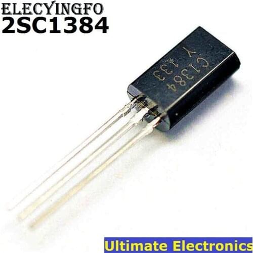 100pcs 2SC1384 NPN Transistor for Audio Application 1W 60V 60V 1A TO-92L C1384