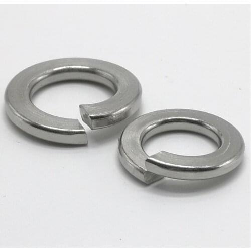 100Pcs/lot DIN127 Metric M2 M2.5 M3 M4 M5 M6 304 Stainless Steel Shells Pad Spring Lock Washer Elastic Gasket