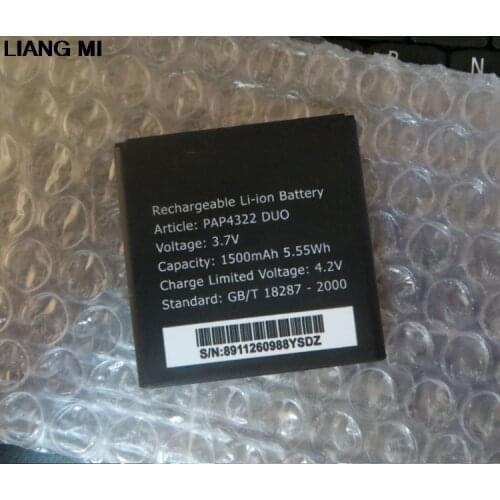 1500mAh 5.55Wh Rechargeable Replacement Battery For Prestigio PAP 4322 PAP4322 DUO Batteri with phone stander