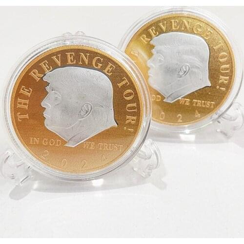 2024 U.S. Presidential Trump Election Gold Duoble Color Commemorative Coin Challenge Coin Coins Collectibles #10