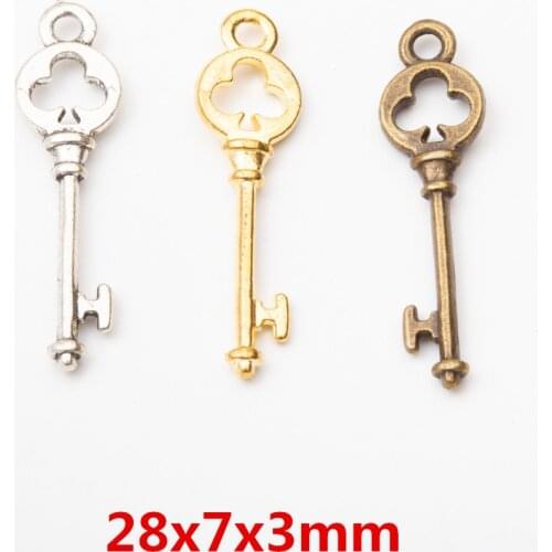 55pcs China Supplier metal alloy skeleton keys charms for keychain 5724