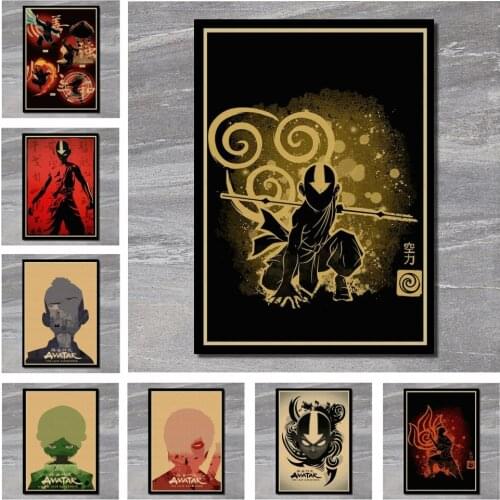 Avatar The Last Airbender Aang Katara Cartoon Kraft posters And Print Wall Art Painting Wall Picture For Living Room Home Decor