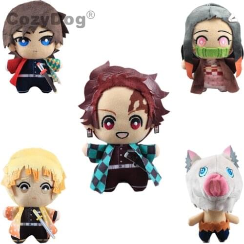 Anime Demon Slayer Plush Keychain Kimetsu no Yaiba Tomioka Giyuu Kamado Tanjirou Inosuke Mini Soft Dolls Keychain Gift Toy 15 cm