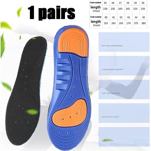 Stretch Breathable Running Cushion Insoles For Feet Man Women Shock-absorbing Insoles For Shoes Sole Orthopedic Pad Memory Foam