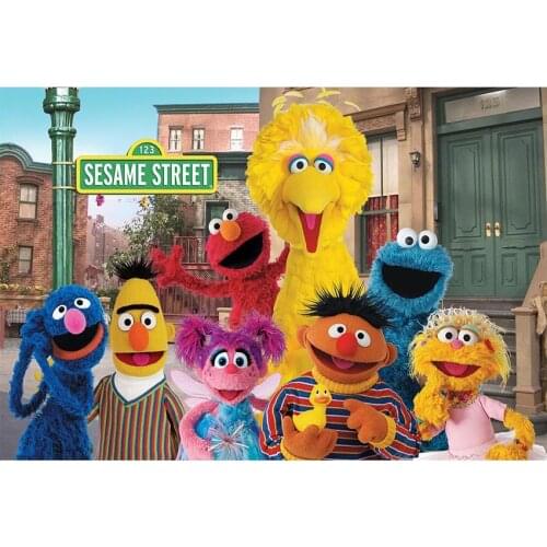 Sesame Street Background For Photography Big Bird And His Friend Backdrop For Baby Shower Children Birthday Party Decor