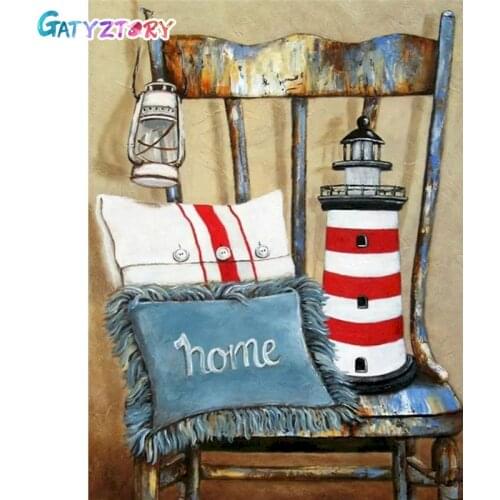 GATYZTORY 60x75cm Frame DIY Painting By Numbers Cartoon Picture Hand Painted Oil Acrylic Paint By Numbers For Home Decor Art