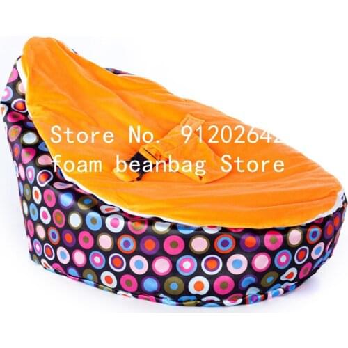 Orange feeding baby snuggle nursey sofa seat with harness New Design big bean bag bed Comfortable Beanbag Chair