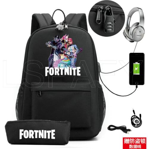 Multifunction Waterproof USB Laptop Backpack For Men Bag Fortnite School Male Notebook Anti Theft Travel Backpack Pack