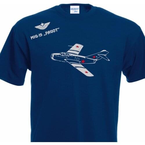 Printed Mens Short-Sleeved Fashion O-Neck Cotton T-Shirt Shirt Mig-15 Fagot Korea Vietnam Mikojan Jet Flugzeug movie Tee shirt