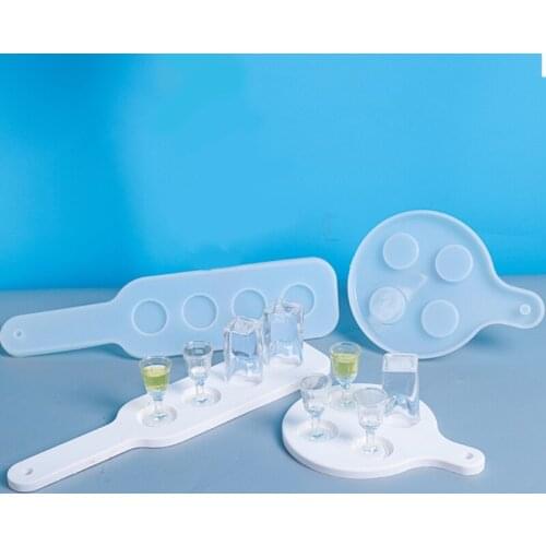 Wine Rack Tray Bracket Cup Holder Casting Silicone Mould Crystal Epoxy Resin Mold DIY Crafts Making Tools