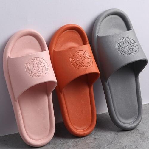 Spot Couples Pure Color Slippers Non-Slip Shoe Sole Thick Bottom Home Universal Fashion Slippers Men Slippers Shoes Men