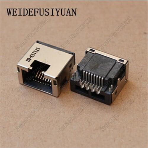 100PCS Laptop RJ45 Connector LAN Jack Ethernet port For LENOVO E40-30 E40-70 E40-80 12PIN LED RJ45 JACK