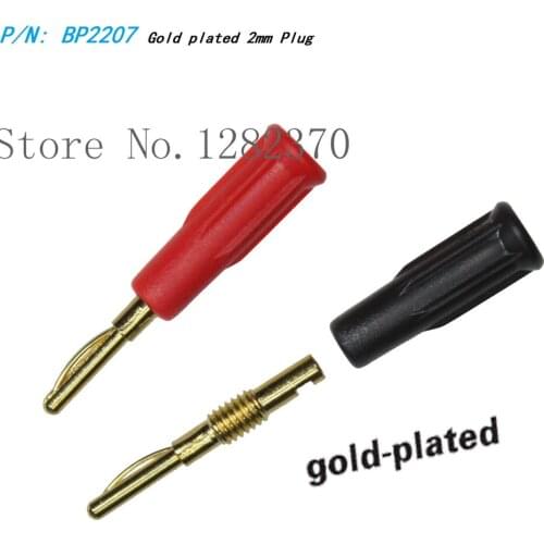 [SA] BP2207 2mm Gold plated Plug solder type 2mm gold-plated banana plugs --50pcs/lot