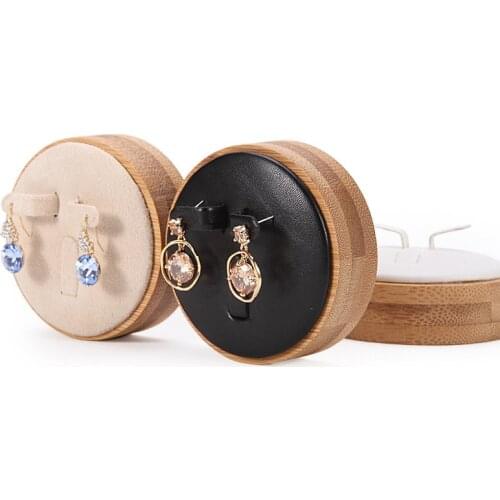 Jewelry display stand, bamboo and wood set, pendant display round plate, ring display props wholesale in stock