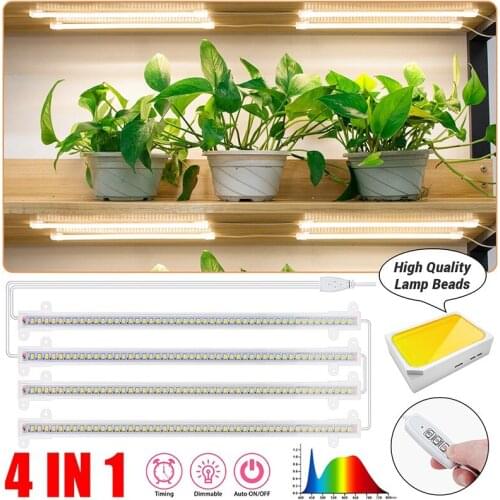 40W Led Grow Light Strips 144 Leds Phyto Lamp Sunlike Plant Lights 10 Dimmable Levels Grow Lamp For Indoor Hydroponic Plants