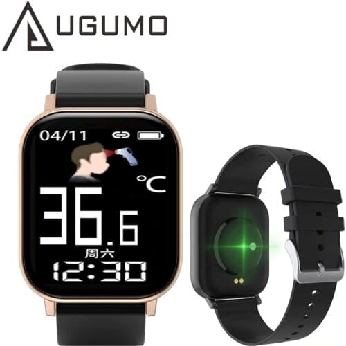 UGUMO GTR-H Smart Watch with Body Temperature Men Women Heart Rate Blood Pressure Monitor Fitness Tracker Smart Wristband Watch