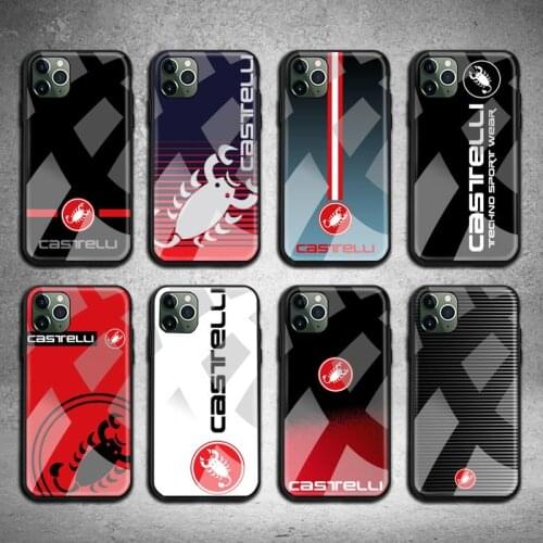 Bicycle Clothing Brand Castellis Phone Case Tempered Glass For iPhone 12 11 Pro Max Mini XR XS MAX 8 X 7 6S 6 Plus SE 2020 cover