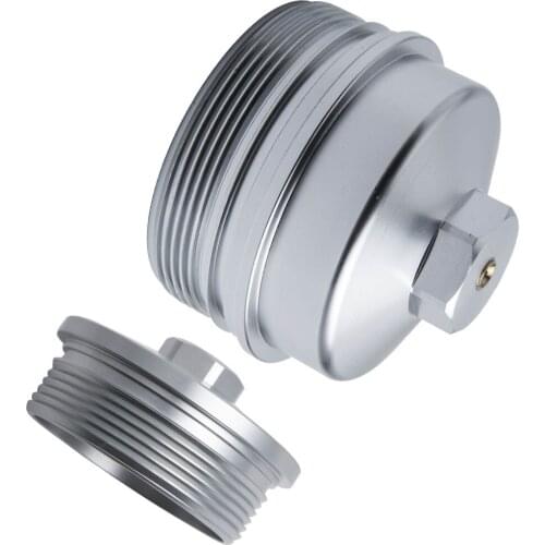 Billet Oil Fuel Filter Caps For Ford F-Series 6.0L Powerstroke Diesel 03-07