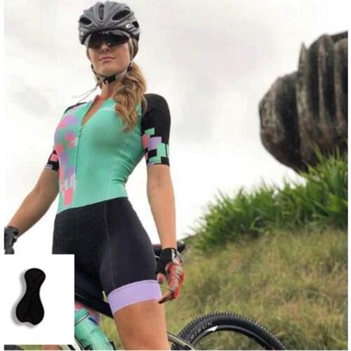 Womens Custom Bicycle Suits, With Clothing Triathlon Jumpsuit, Wholesale Breathable Summer Short Sleeve Cycling Jersey Suits