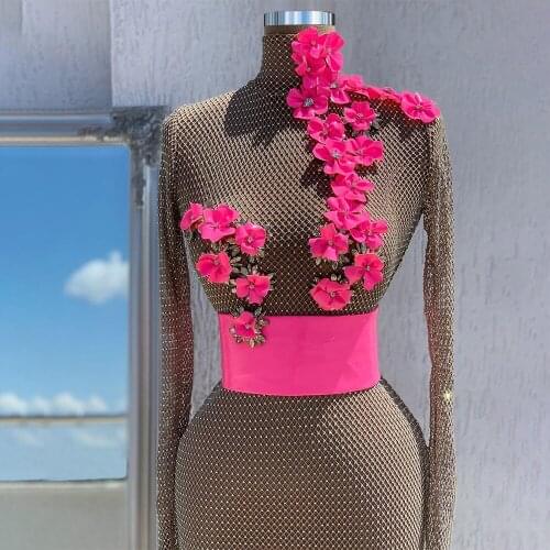 Womens Flower Celebrity Dress 2021 Formal Party Gowns Robe Soirée Suknie Wieczorowe Vestidos De Festa вечерние платья CXF19