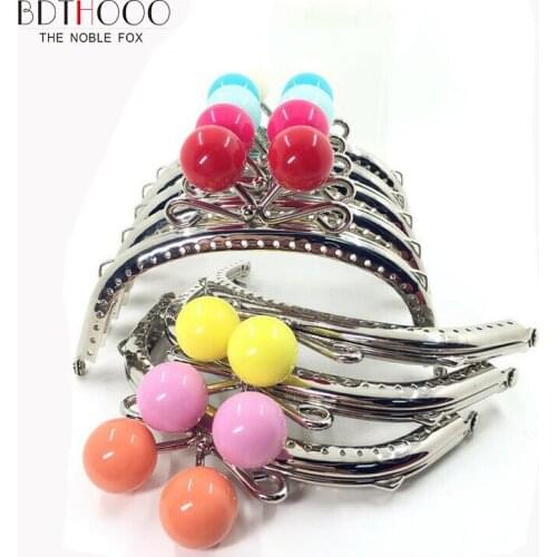 10pcs/ Lot 12.5cm Metal Purse Frame Handle for Clutch Bag Handbag Accessories Making Kiss Clasp Lock Bronze Tone Bags Hardware