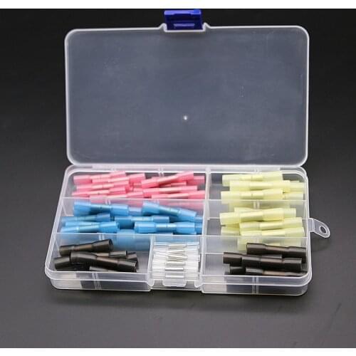 100pcs Waterproof Heat Shrink Butt Connectors Electrical Wire Splice Cable Crimp Terminals Connectors