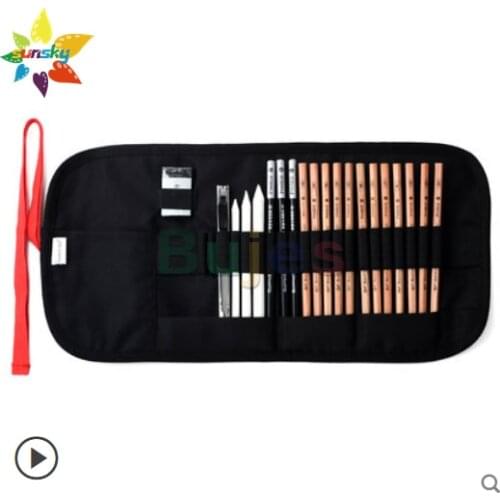 MARCO 20/12/6 pcs Professional art painting log drawing charcoal Sketch pencil charcoal crayon Multiple grayscale art supplies